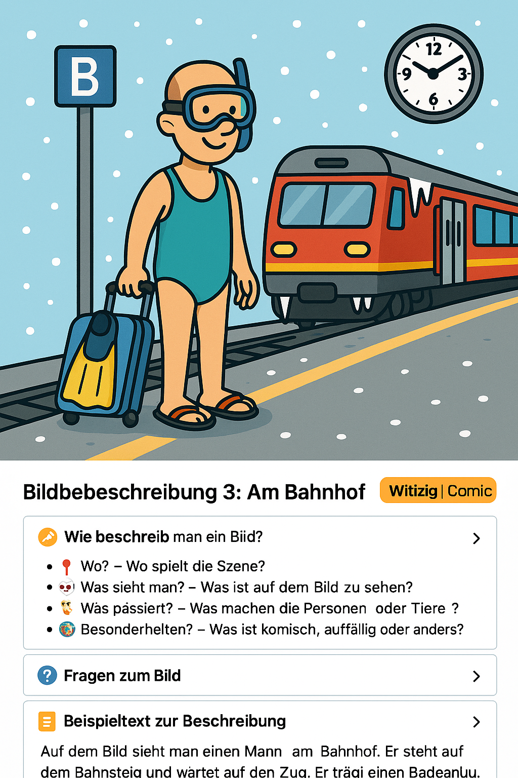 Bahnhof Comic