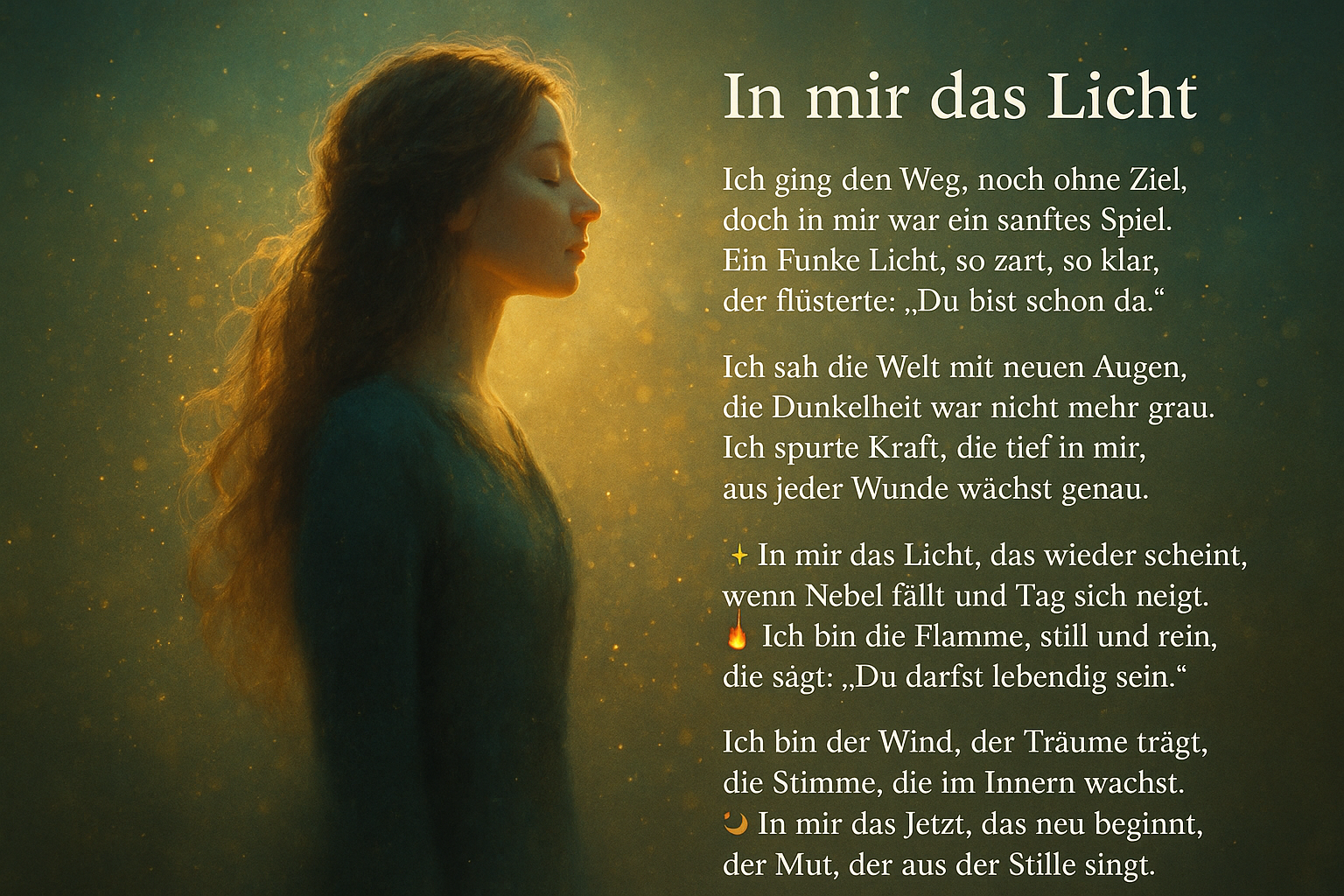 Mystisches Licht - Illustration zum Gedicht